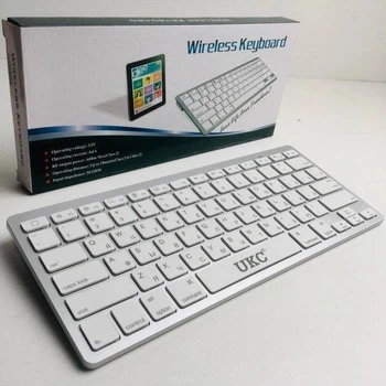 Беспроводная Bluetooth клавиатура ABS пластик Keyboard X5 ART-3710 Белая