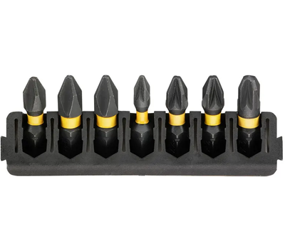 Кассета с битами DeWALT FlexTorq, L = 25 мм, Рh1, Рh2 - 2 шт, Pz1, Pz2 - 2 шт, Pz3 DT70809