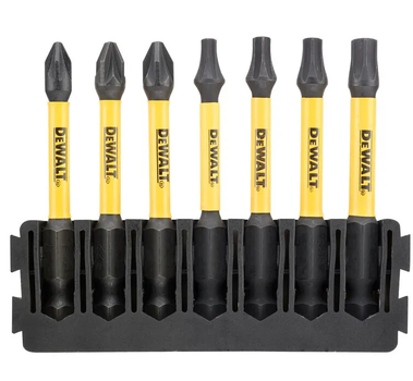 Кассета с битами DeWALT FlexTorq, L = 57 мм, Рz1, Рz2 - 2 шт, T15, T20, T25, T30 DT70823