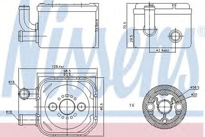 Радіатор масляний AUDI, VW вир-во Nissens Nissens (90654)