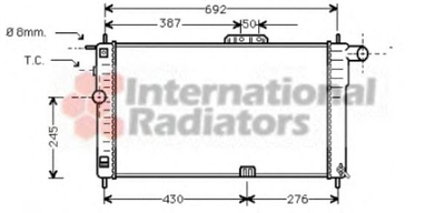 Радіатор охолодження DAEWOO NEXIA 15 MT - AC 94- Van Wezel Van Wezel (81002001)