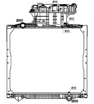 Радіатор охолодження MAN F 2000, TGA вир-во NRF NRF (58277)