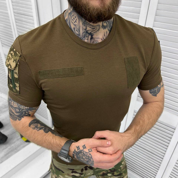 Мужская футболка Hammer приталенного кроя с липучками под шевроны олива пиксель размер 2XL