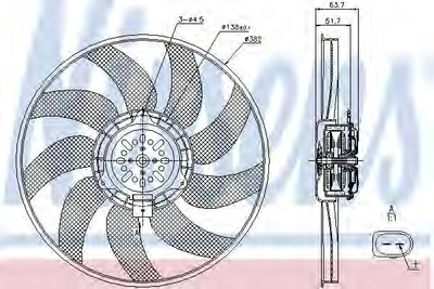 Вентилятор радиатора VAG пр-во Nissens Nissens (85728)