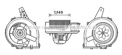 Вентилятор салону AUDI, VW вир-во AVA Ava (ST8044)