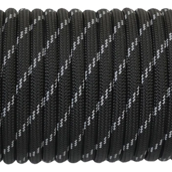 Паракорд светоотражающий Type III 550 (Paracord) 4 мм черный 001L 10 м.