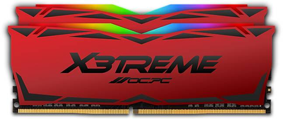 Оперативна пам’ять OCPC DDR4-3600 16384MB PC4-28800 (Kit of 2x8192) X3 RGB Red (MMX3A2K16GD436C18RE)