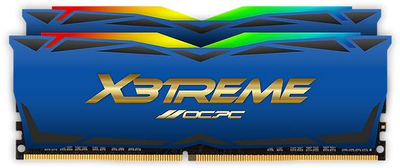 Оперативна пам’ять OCPC DDR4-3600 16384MB PC4-28800 (Kit of 2x8192) X3 RGB Blue (MMX3A2K16GD436C18BU)