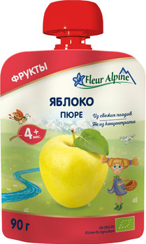 Фруктове органічне пюре Fleur Alpine Яблуко 90 г (5024688001017)