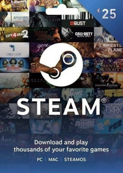 Код активації Steam Gift Card (Стім) на 25 євро