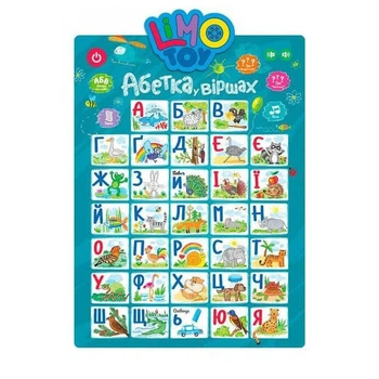 Плакат навчальний "Абетка" Limo Toy SK 0021 Укр Синій