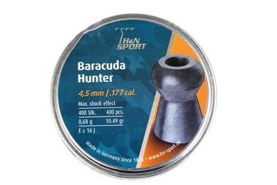 Пули H&N Baracuda Hunter 4.50мм, 0.68г, 400шт