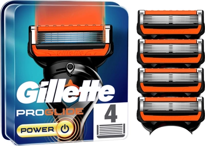 Змінні картриджі для гоління (леза) чоловічі Gillette Fusion5 ProGlide Power 4 шт (7702018085576)