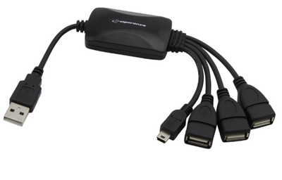 Hub USB 4 w 1 Esperanza USB 2.0 (5905784768588)