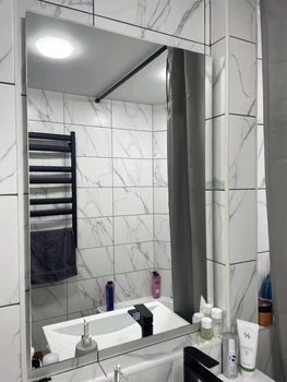 Настенное зеркало с фоновой LED подсветкой для гостиной, спальни, ванной 600х600 мм