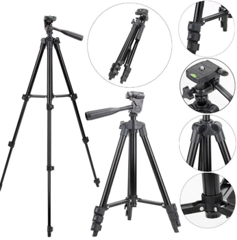 Штатив TRIPOD TF-3120B для фотоаппарата и смартфона с уровнем Черный ( ) FG22