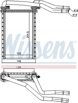 Радіатор пічки Nissens (73991)