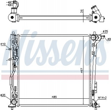 Радіатор охолодження Nissens (606606)