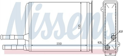 Радіатор системи опалення салона Nissens (73984)