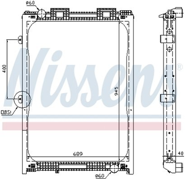 Радіатор системи охолодження Nissens (62870A)