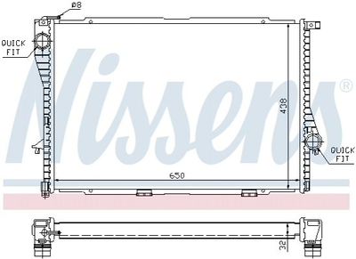 Радиатор охлаждения Nissens (60648)