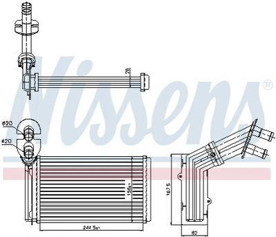 Радіатор пічки Nissens (73973)