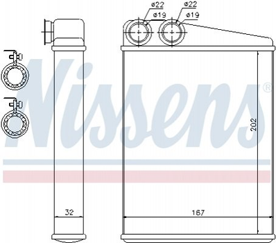 Радіатор обігріу салону Nissens (72046)