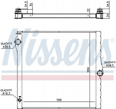 Радіатор охолоджування Nissens (60825)