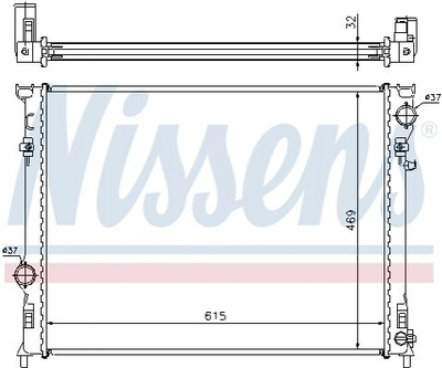 Радіатор охолоджування Nissens (61014A)