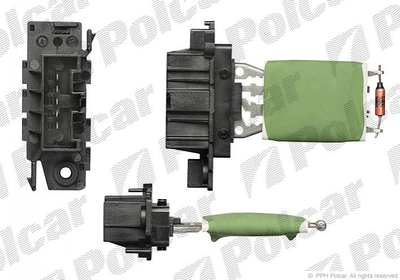 Реостат вентилятора салону Fiat Doblo Opel Corsa D 1.2-1.4Lpg 08.06- Polcar (3024KST2)