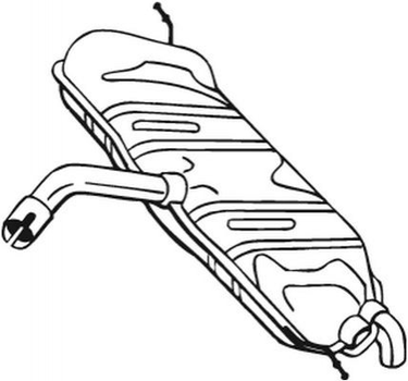 Глушник задня частина GOLF V 03-08 (233-803) BOSAL Bosal (233803)