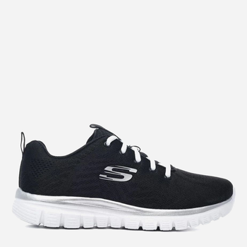 Buty na siłownię damskie Skechers Graceful - Get Connected 12615W-BKW 37 (7US) 24cm Czarne (191665730194)