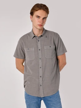 Рубашка хлопковая мужская Colin's CL1063641GRA S Gray (8683197724908)