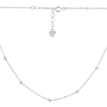 Серебряное колье с без камней, вес изделия 1,92 гр (2145813)