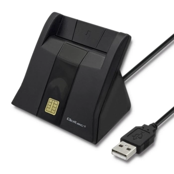 Сканер Qoltec для смарт-ID карт USB 2.0/Type-C (5901878506432)