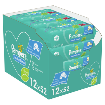 Дитячі серветки Pampers Fresh Clean 12 х 52 шт (8001841078441)