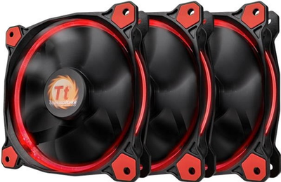 Кулер Thermaltake LED Riing 12 Red 3 Pack (комплект из 3-х вентиляторов) (CL-F055-PL12RE-A)