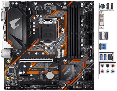 Материнс'ка плата Gigabyte B365M Aorus Elite (B365 M AORUS ELITE) (s1151v2, Intel B365, Micro-ATX) Б/в