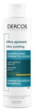 Заспокійливий шампунь для сухого волосся Vichy Dercos Ultra Soothing Shampoo for Dry Hair 200 мл (3337875486736)