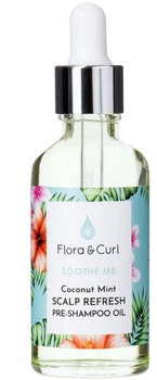 Олія для шкіри голови перед шампунем Flora and Curl Soothe Me Coconut Mint Scalp Resfresh Pre-Shampoo Oil 50 мл (5060627510318)