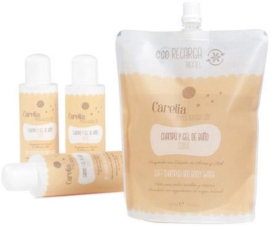 Delikatny szampon-żel dla wrażliwej skóry niemowląt i dzieci Carelia Petits Soft Shampoo And Body Wash Refill 600 ml (8437014100365)