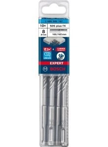 Ударный бур Bosch Expert SDS-plus-7X, 8x100x165 мм, 10 шт (2608900167)