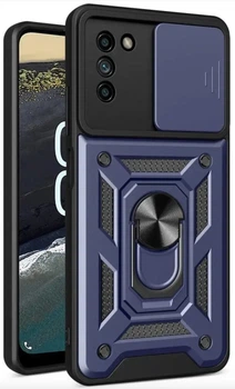 Чехол Camshield c кольцом-подставкой на Nokia G21 dark blue