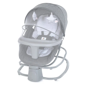 Укачивающий центр-качель с рождения со столиком Mastela light grey, светло серый (8112)