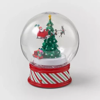 Рухаюча прозора новорічна куля Santa's Sleigh Musical Snow Globe,Wondershop™