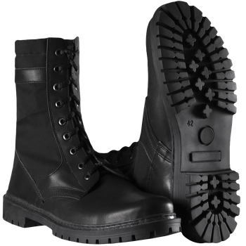 Берці польові зносостійкі черевики для силових структур KOMBAT 45 Чорний TR_377(45)