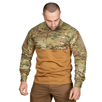 Рубашка тактическая полевая износостойкая летне-весенняя рубашка KOMBAT (XL) Multicam/Койот TR_7018(XL)