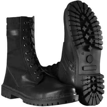 Берці тактичні польові полегшені черевики з вентиляцією для силових структур KOMBAT Чорний 39 TR_377(39)
