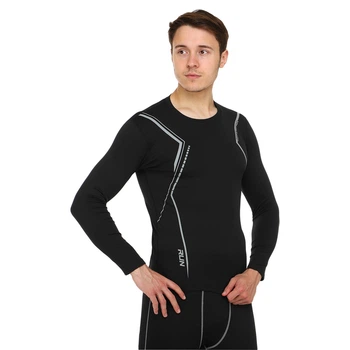 Спортивная компрессионная футболка мужская Zelart Heroe 511 размер XL (175-180 см) Black-White