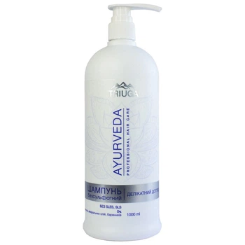 Шампунь безсульфатный Triuga Ayurveda Деликатный уход 1 л